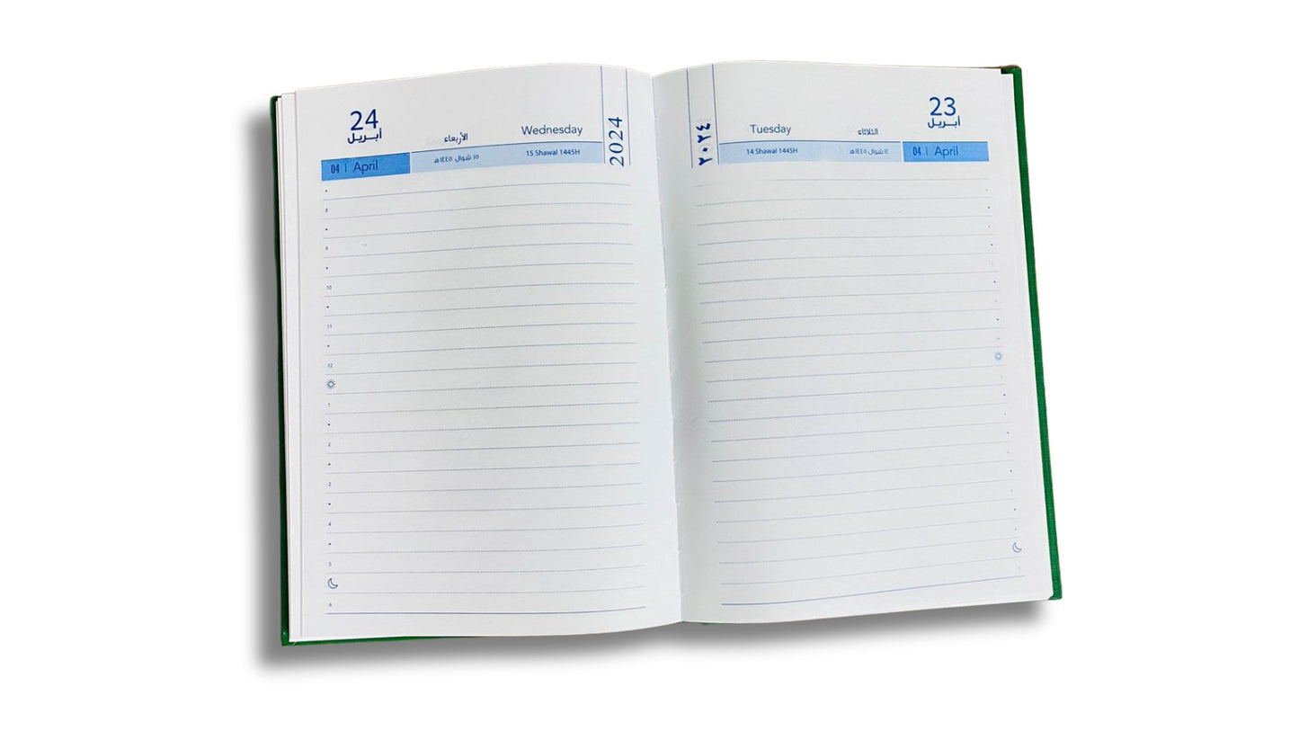 Borg El arab High Quality Desk Dairy 2024 With Numbers Set Of 365 days ( Assorted color )