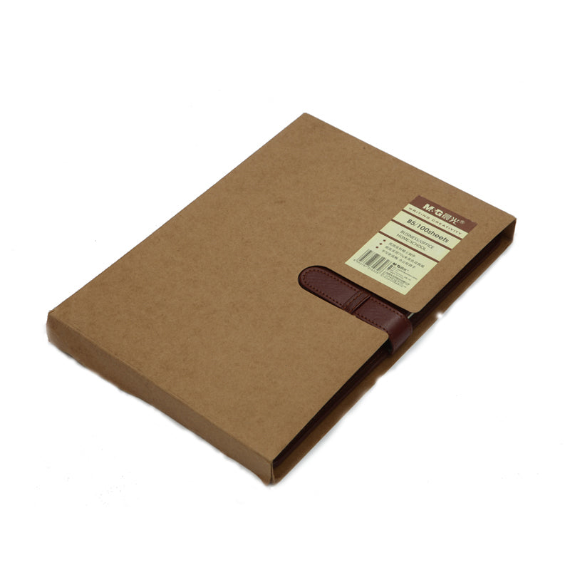 M&G leather rubber cover book 100 pages A5 No: APY4G381 - Assorted Colors