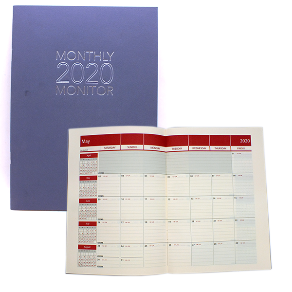 B5 Bafra Monthly 2020 Calender Notebook