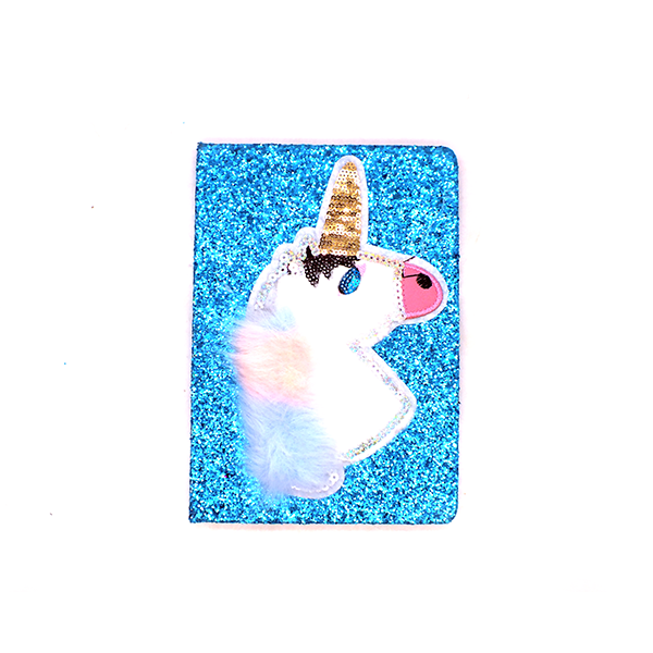 Unicorn Glitter hard cover Notebook - A5
