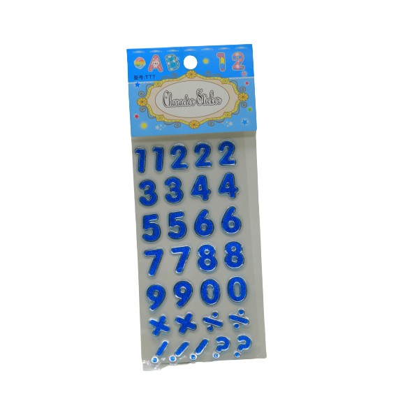 ملصق أرقام زرقاء رقم: TTT - قطعة واحدة