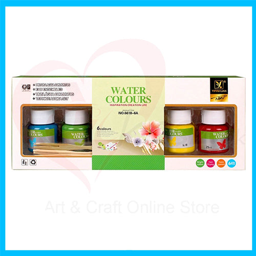 برطمانات ألوان مائية - 6 قطع