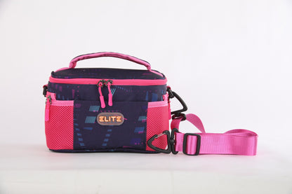 Elite Colored Insulated Lunch Bag, Upgraded Thermal Bag, Cooler Bag - Navy/Pink - No:Gs261-8