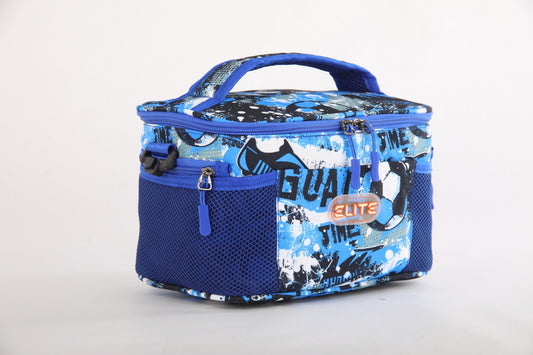 Elite Colored Insulated Lunch Bag, Upgraded Thermal Bag, Cooler Bag - Blue / Black - No:Gs261-9