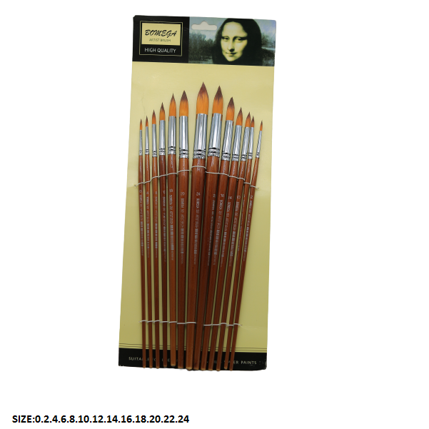 Bomega Pack of 13 Long Brush Smooth Hair (0-2-4-6-8-10-12-14-16-18-20-22-24)