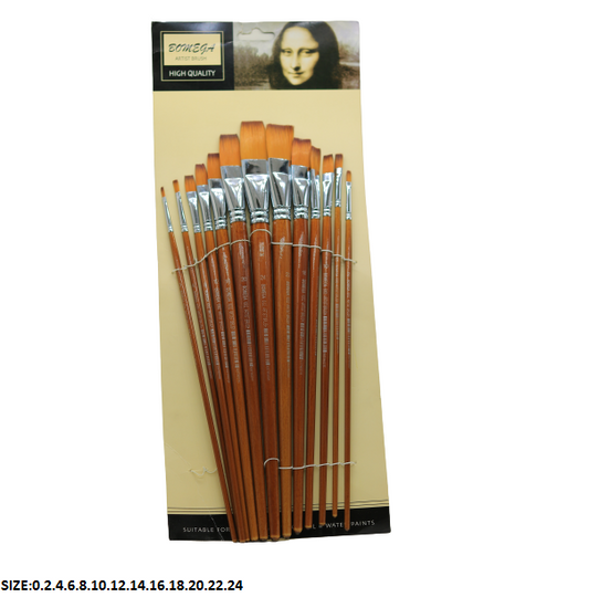 مجموعة بوميجا من 13 فرشاة طويلة للشعر الناعم (0-2-4-6-8-10-12-14-16-18-20-22-24) 