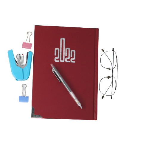 Classic Premium Leather Diary Calendar White paper 2022 - B5