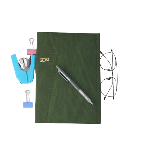 Classic Premium Leather Diary Calendar White paper 2022 - B5