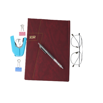Classic Premium Leather Diary Calendar White paper 2022 - B5