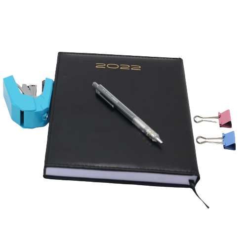 Classic Premium Leather Diary Calendar White paper 2022 - B5