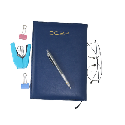 Classic Premium Leather Diary Calendar White paper 2022 - B5