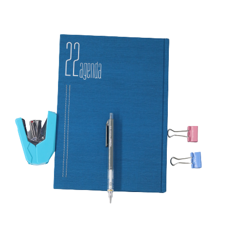 مفكرة تقويم كلاسيكية فاخرة من الجلد الطبيعي، ورق أبيض، 2022 - مقاس B5 