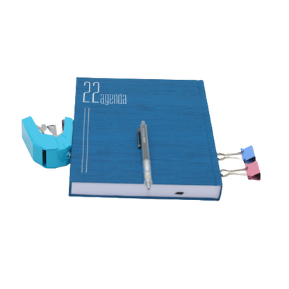 مفكرة تقويم كلاسيكية فاخرة من الجلد الطبيعي، ورق أبيض، 2022 - مقاس B5 