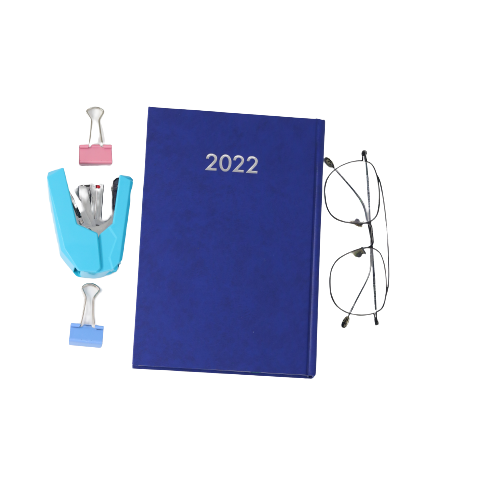 Classic Premium Leather Diary Calendar White paper 2022 - 20x13.5 cm