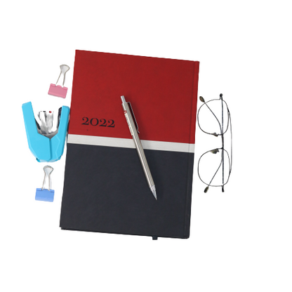 Classic Premium Leather Diary Calendar White paper 2022 - B5