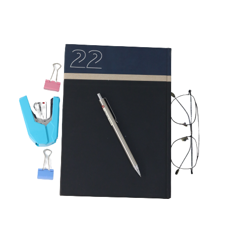 Classic Premium Leather Diary Calendar White paper 2022 - B5