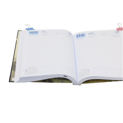 Classic Premium Leather Diary Calendar White paper 2022 - B5