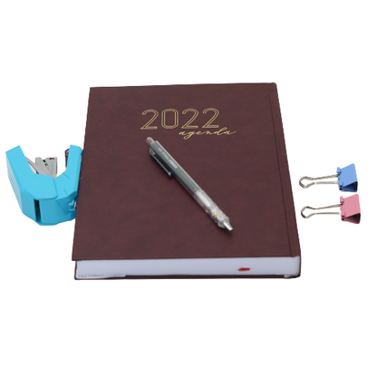 Classic Premium Leather Diary Calendar White paper 2022 - B5