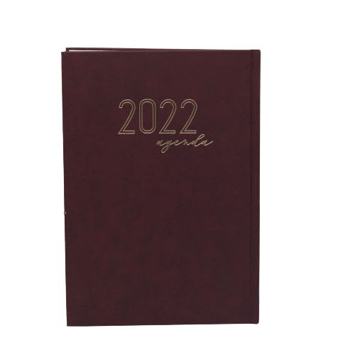 Classic Premium Leather Diary Calendar White paper 2022 - B5