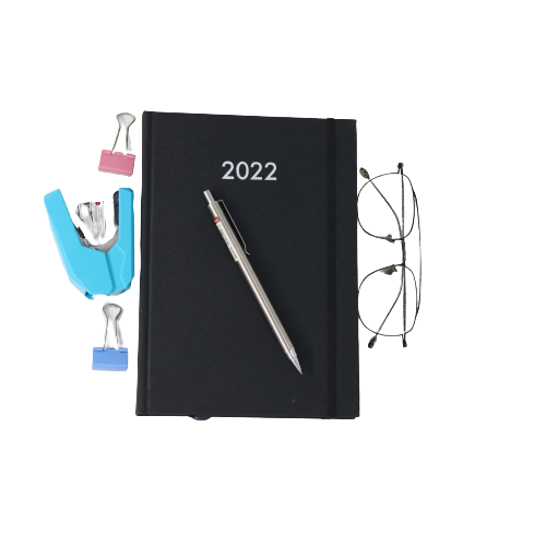 Classic Premium Leather Diary Calendar White paper 2022 - 22x15.5 cm