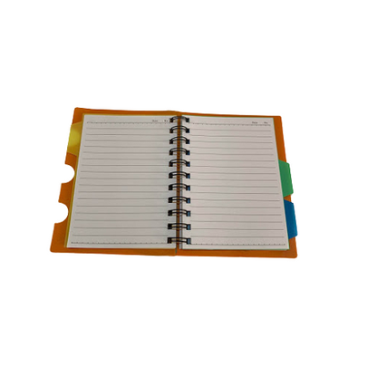 Wired Notebook 120 Sheets 3Tabs A6
