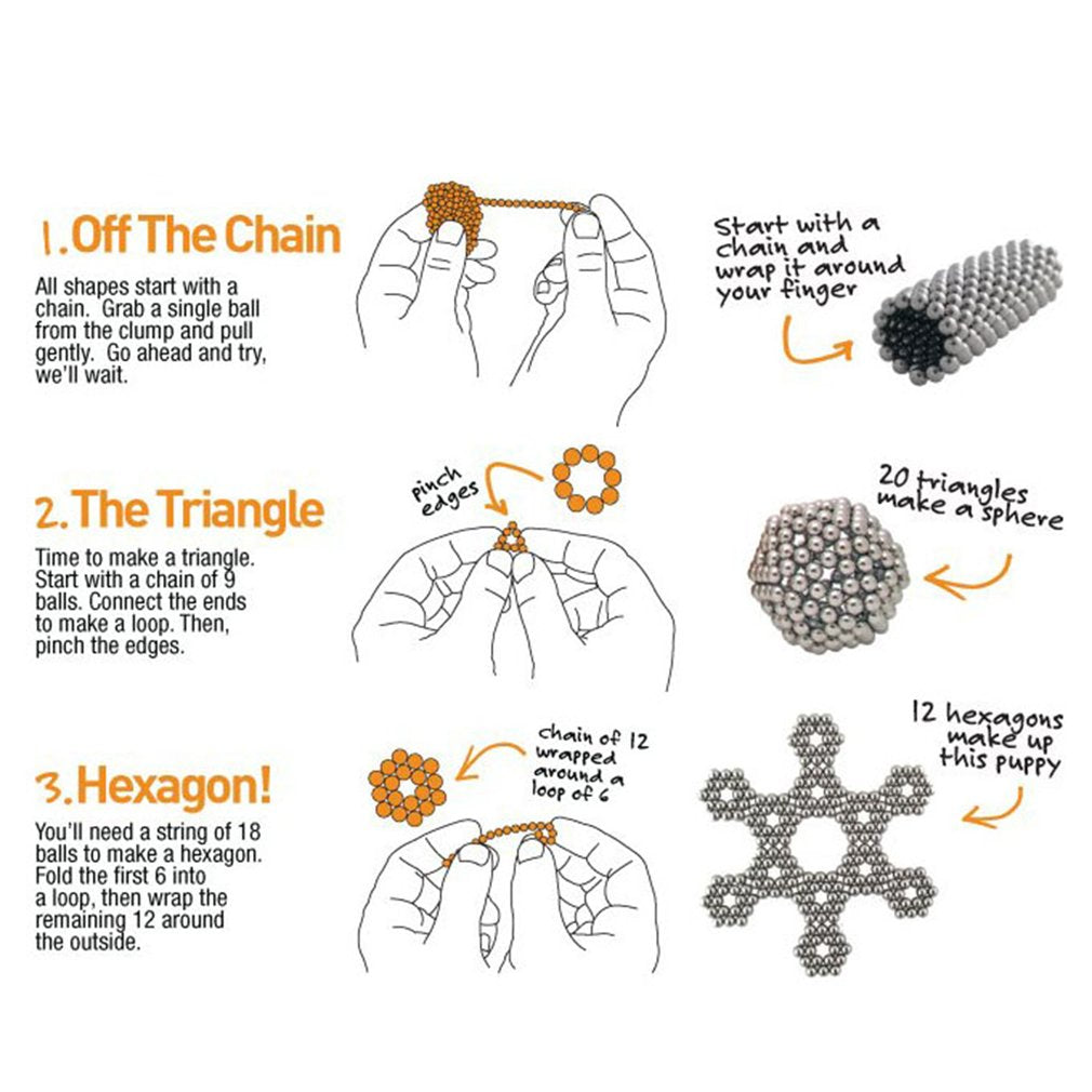 لعبة تركيب كرات مغناطيسية، مكعبات خرز، بناء - فضي - 216 قطعة
