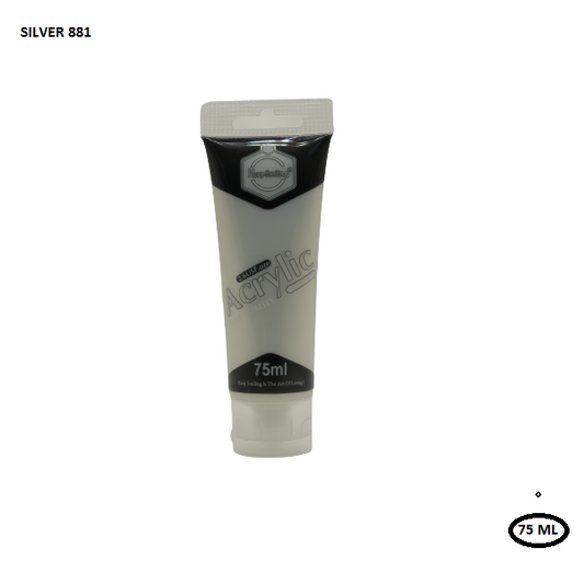 Keep Smiling Acrylic Paint Tube 75 Ml - Silver - No:881