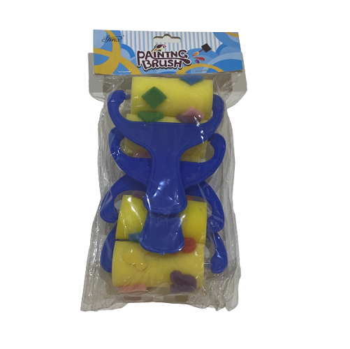Pack of 4 Painting Sponge Roll With Shapes
