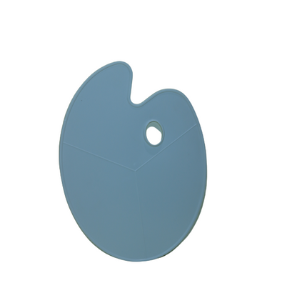 لوحة ألوان بلاستيكية بيضاء مسطحة بدون عيون