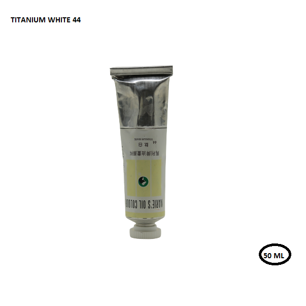 أنبوب صبغة زيتية من ماري، لون أبيض تيتانيوم، 50 مل، رقم 44