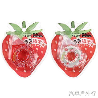 شريط تصحيح شفاف محدود الإصدار بنكهة الفراولة الفاتحة من إم آند جي، طول 12 مترًا - رقم: ACT55704 - قطعة واحدة 