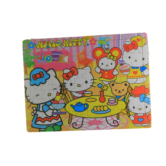 أحجية خشبية محاكاة لشخصية هيلو كيتي - 20×27 سم - رقم: QZYM:010 