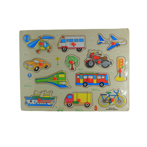 Wooden Cars Puzzle - 12 Cars - No:DX525