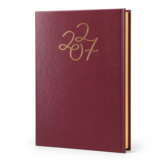 2027 Premium Daily Diary Planner – Hardcover Executive Agenda, Arabic & English, Assorted Colors - Size: B5 - 1pcs