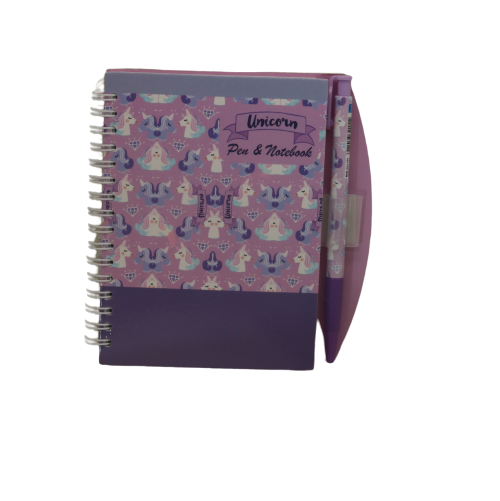 Yassin Unicorn Notebook With Pen - A6 - No:0910