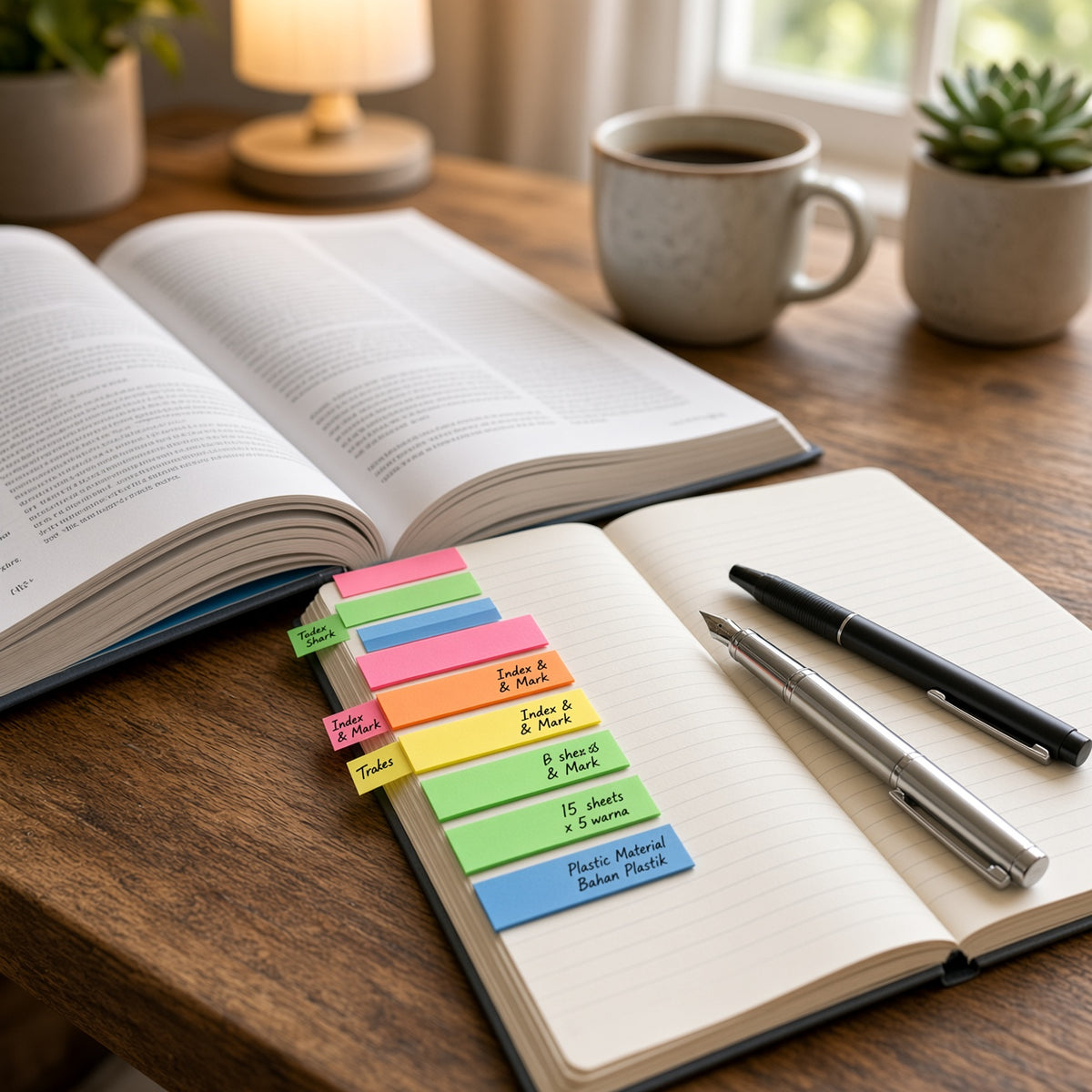 M&G Chenguang Index & Mark Sticky Page Flags – 5 Colors, 25 Sheets Each – Plastic Material – No: YS-457