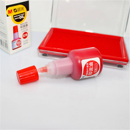 M&G Chenguang quick-drying clean ink pad oil red bottle 40ml ink pad - No:AYZ97511