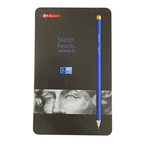 Superior Pack of 12 Sketch Pencils For Drawing