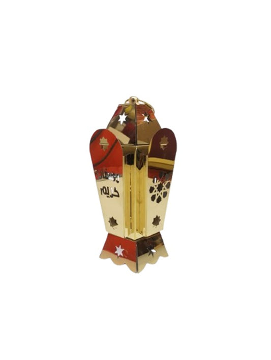 Ramadan Lantern Glass Decorative Metal - 17cm