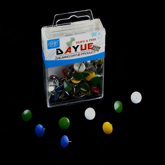 Dayue Colorful Metal Push Pin Paper Cork Board - 80pcs - No:DYE1021