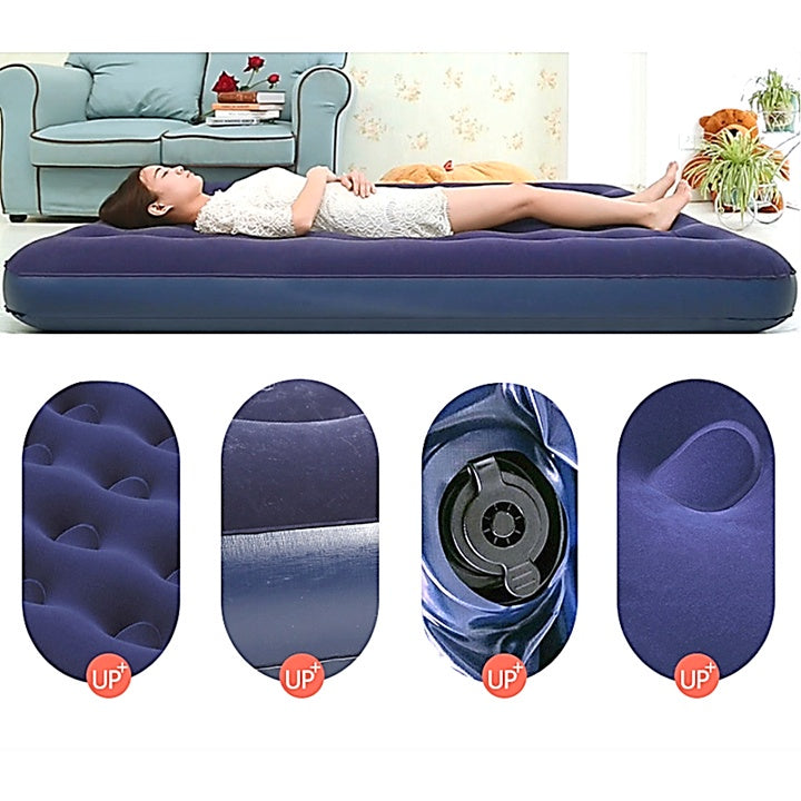 مرتبة هوائية مخملية من جيلونج أفينلي، مقاس 203 سم × 182 سم × 22 سم، أثاث قابل للنفخ - رقم: 20256-5