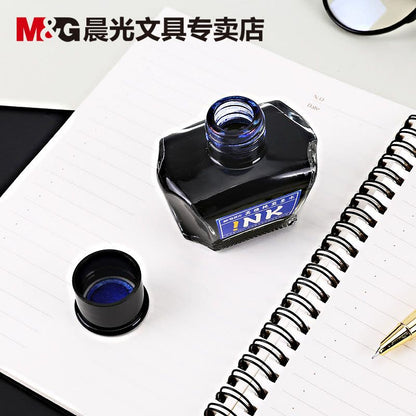 M&G Chenguang High Quality Glass Of Ink 60ml For Signature and Decorative Writing & Stamp Pad refill - Blue - No: AICW9001C