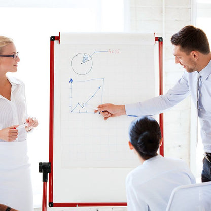 لوحة بيضاء قابلة للطي من إم آند جي تشنغوانغ، مع حامل على شكل حرف U، قابلة للمسح الجاف - المقاس: 60 سم × 90 سم - الرقم: 98346