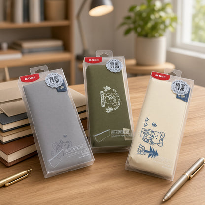 M&G Chenguang Length+ Large Capacity EVA Pencil Case - 1 Zipper Pocket – Assorted Designs - 1pcs - No: APB932NQ