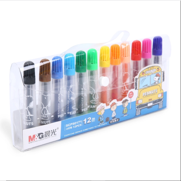 M&G Chenguang frosted watercolor pen washable - 12pcs - No:SCP90171