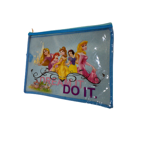 Princess Transparent File A4 with zipper
