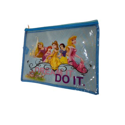 Princess Transparent File A4 with zipper