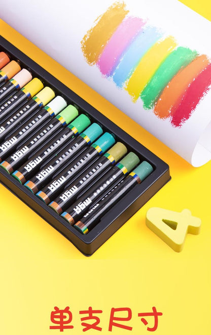 مجموعة أقلام تلوين زيتية ثقيلة من إم آند جي تشنغوانغ، 24 لونًا - رقم: ZGM91134