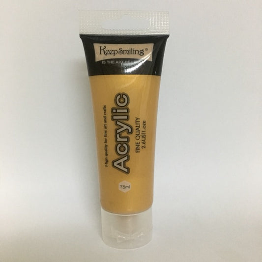 Keep Smiling Acrylic Paint Tube 75 Ml - Gold - No:888