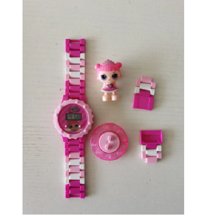 ساعة أطفال كرتونية من إل أو إل سربرايز بتصميم شخصية أنمي للبنات - رقم: ZL861JX 